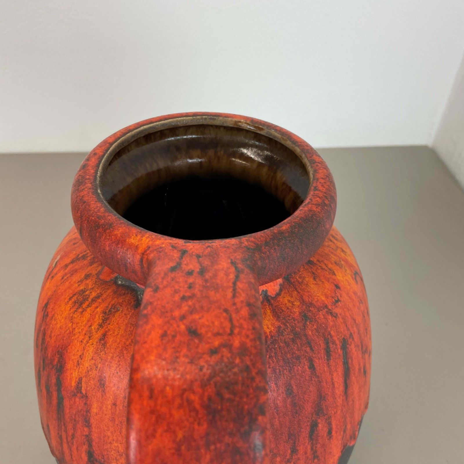 484.0 Large Pottery Super Colour Fat Lava Multi Colour 484 30 Vase Scheurich Wgp 1970s photo