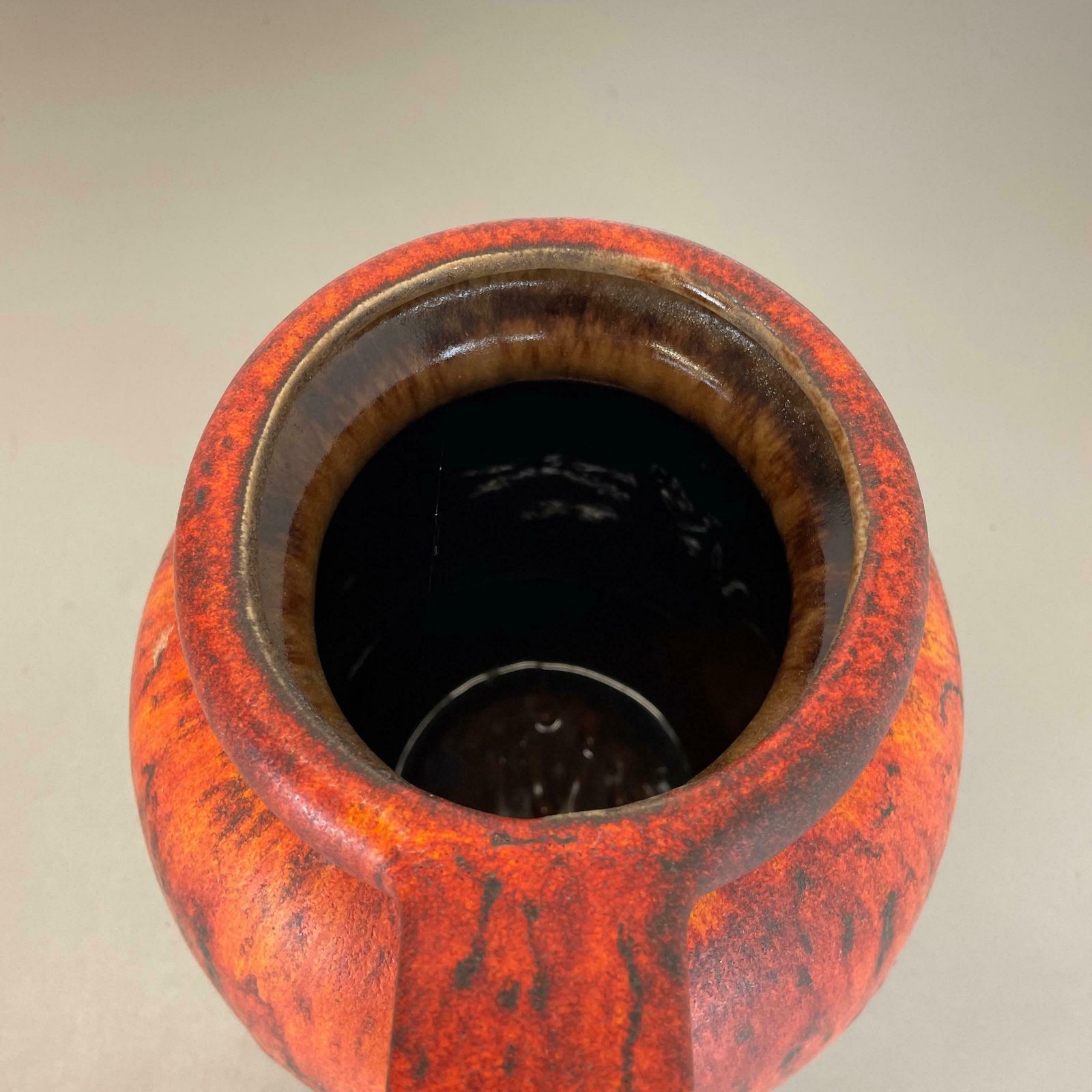photo vinterior Large Pottery Super Colour Fat Lava Multi Colour 484 30 Vase Scheurich Wgp 1970s