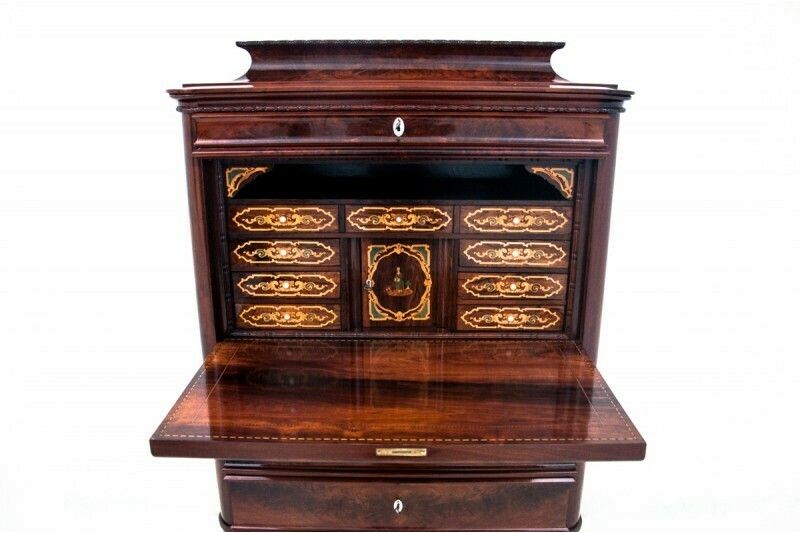 Ancient Secretary, Northern Europe, Circa 1860. After Renovation. photo vinterior