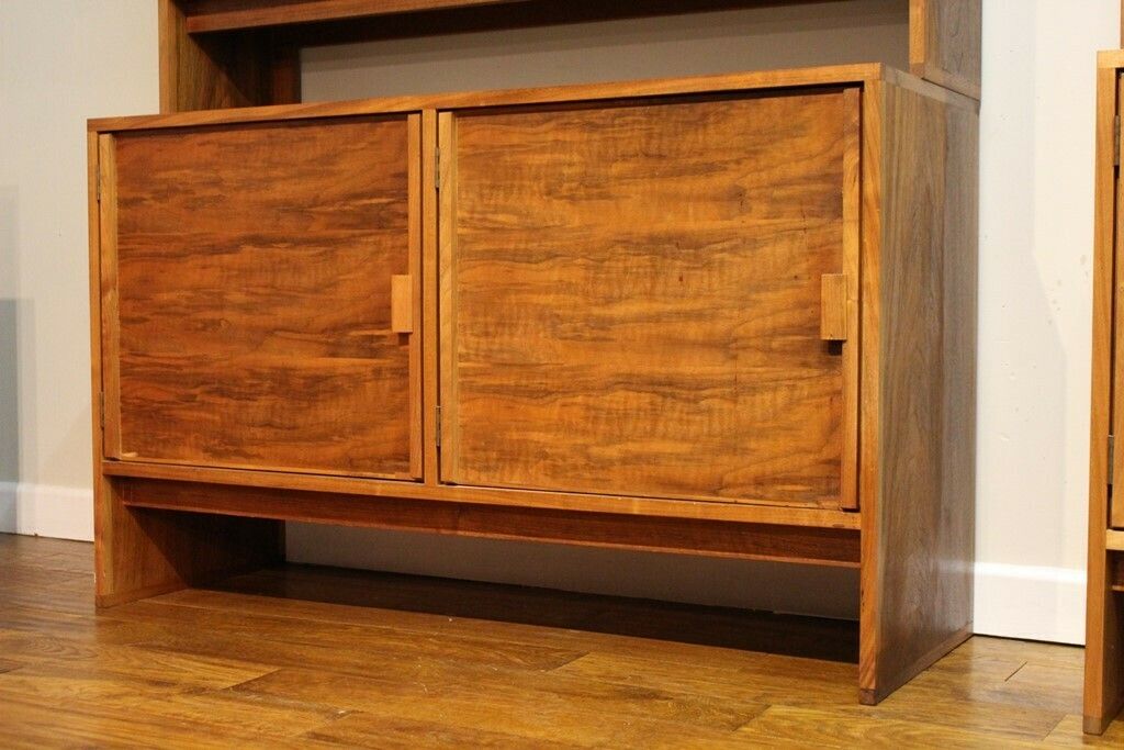 Gordon Russell American Black Walnut Double Cabinet With Open Top photo for sale