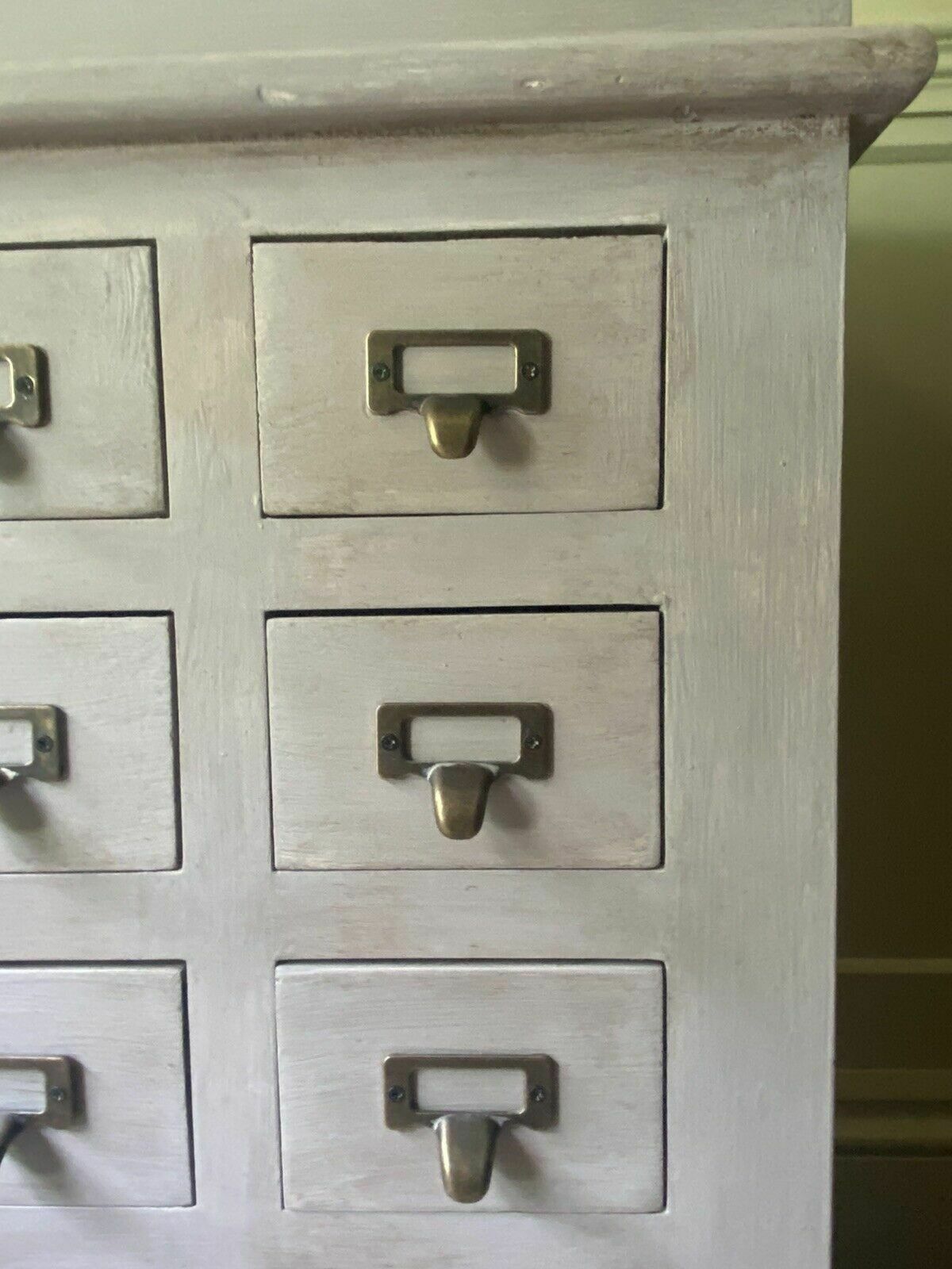 Apothecary Vintage Style Slightly Rustic Chest Of Drawers Repro In Paris Grey photo vintage