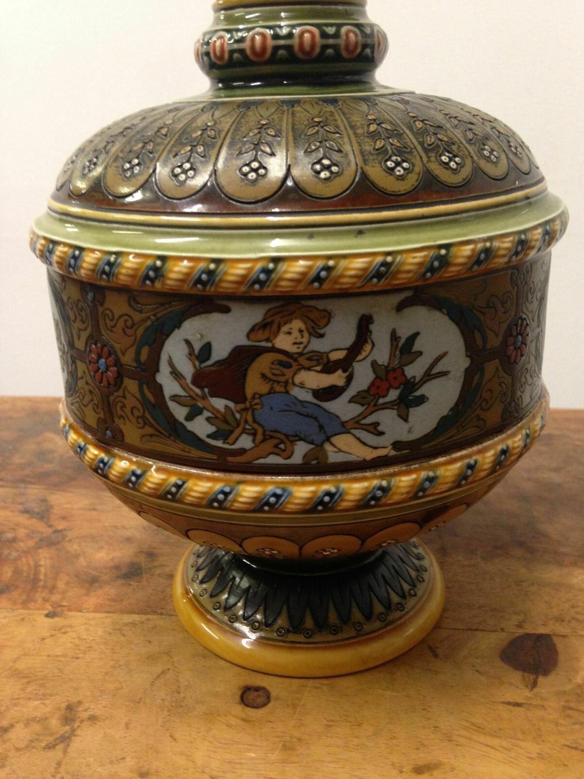Superb Villeroy And Boch Mettlach Art Nouveau Very Fine Quality Vase C.1890 1591 photo buy