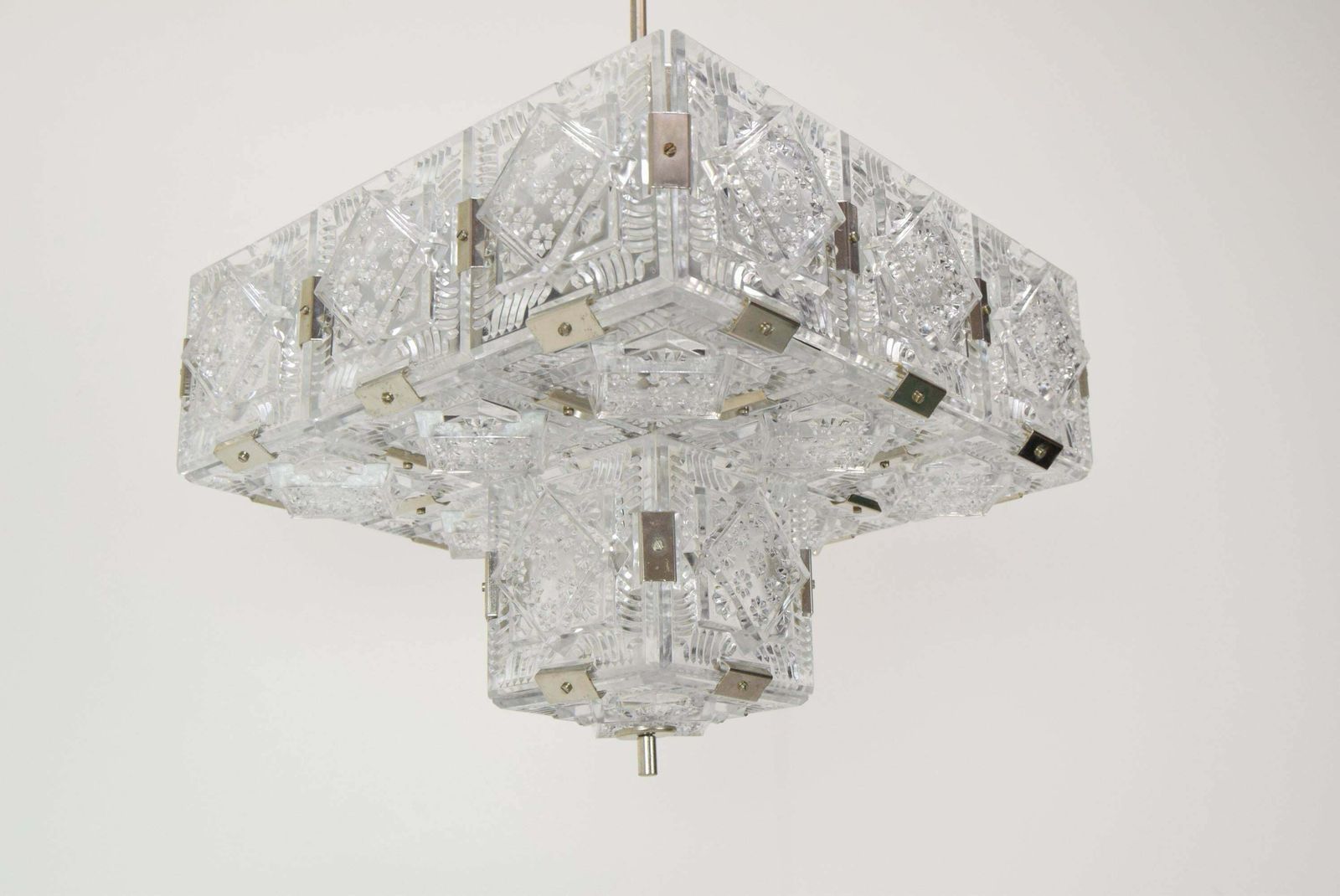 Rare Mid Century Glass Pendant By Jaroslav Bejvl For Kamenicky Senov, 1960's. photo furniture