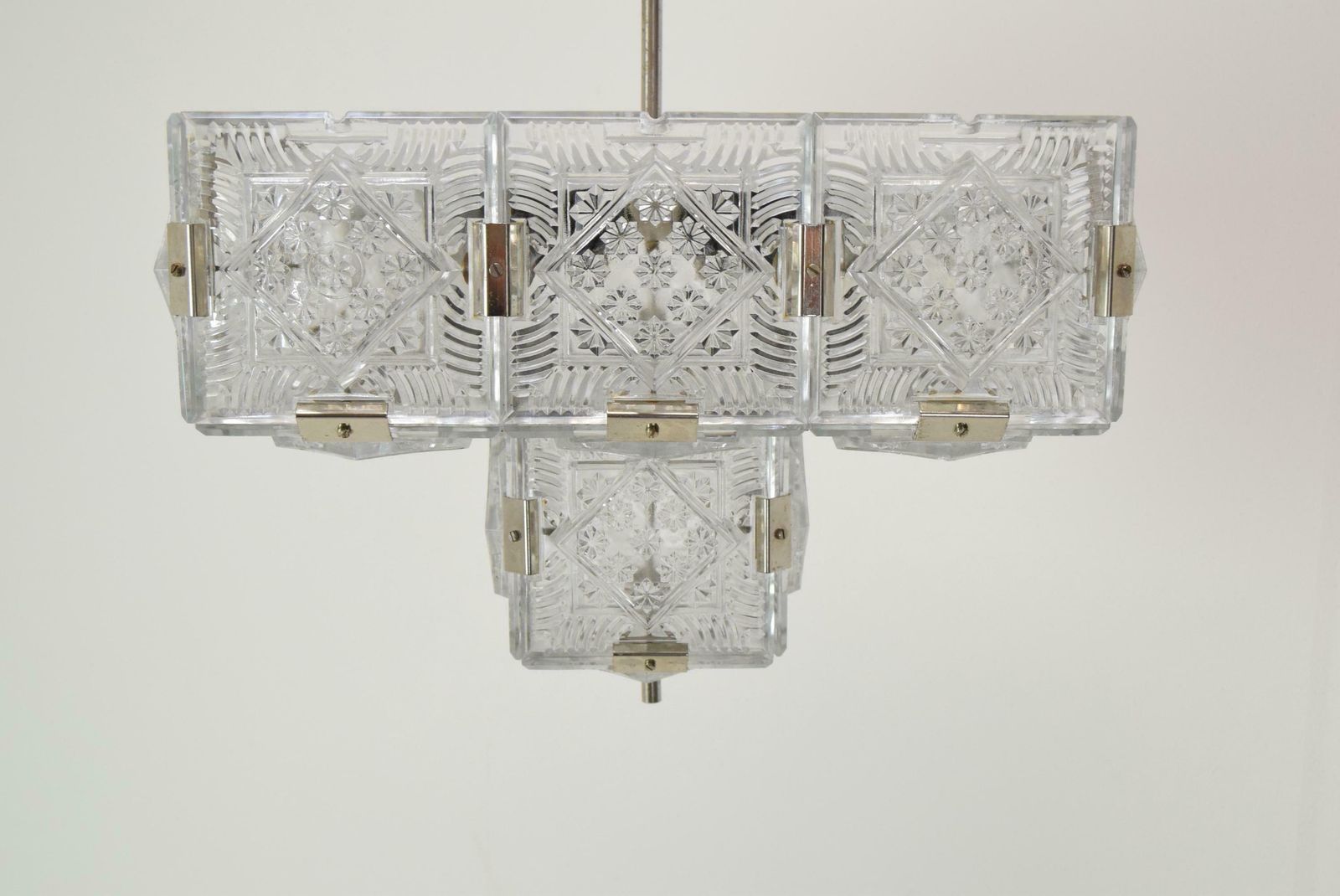 Rare Mid Century Glass Pendant By Jaroslav Bejvl For Kamenicky Senov, 1960's. photo 801.0