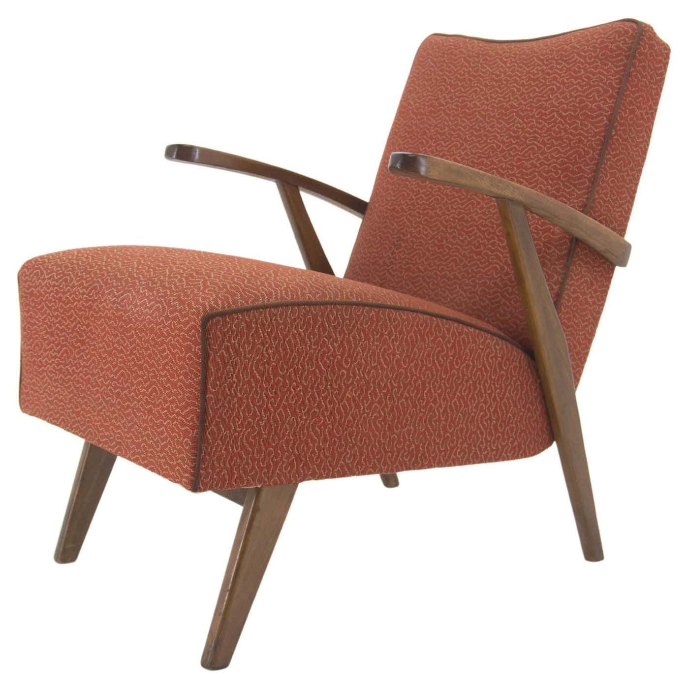 Red Armchair, 1960s, Czechoslovakia