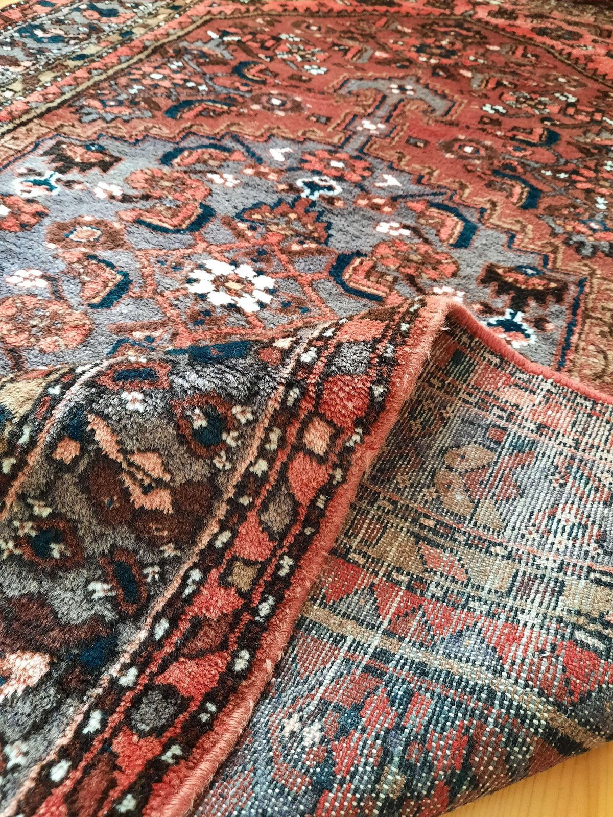 photo furniture Tribal Kazak Rug With Geometric Design ,Hand Made Carpet, Azerbaijan Carpet, Turkish Carpet, Oriental Carpet