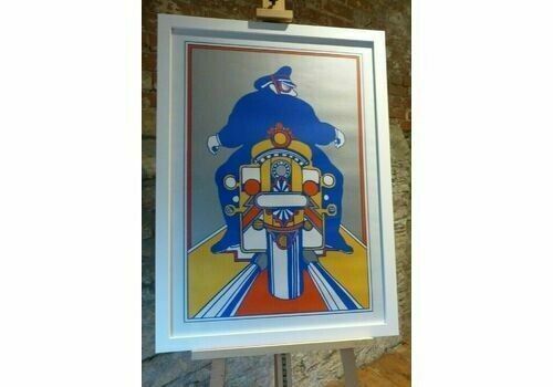 Original Vintage Seymour Chwast 1968 'Pop Cycles' Famous Faces Pa USA Poster photo Art