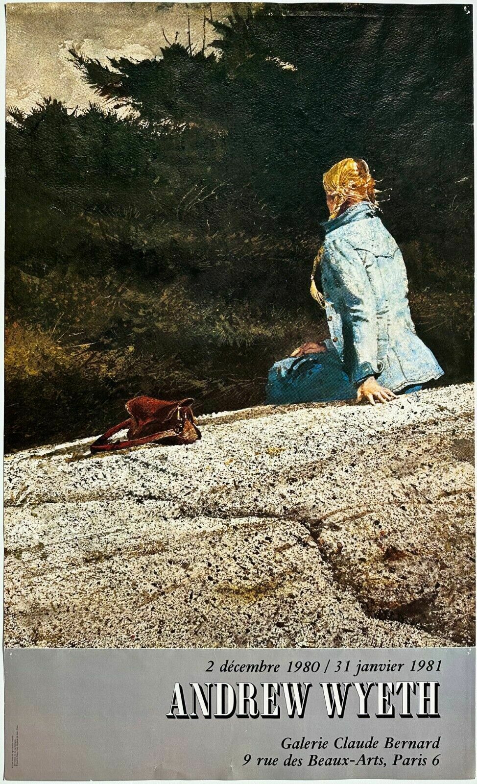 Andrew Wyeth   Rare Poster Exhibition Galerie Claude Bernard Paris 1980