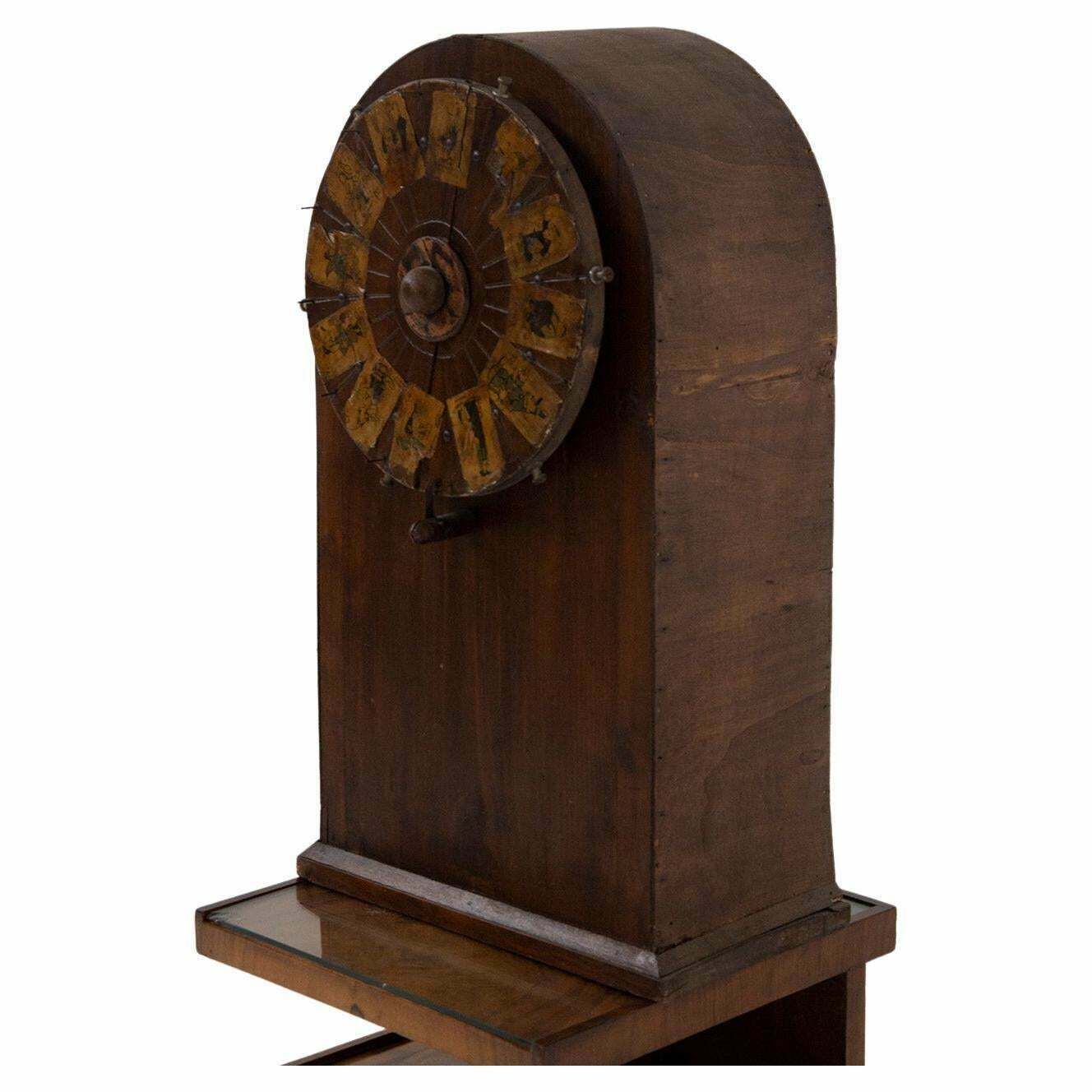 Antique Wooden Roulette Game Wheel With Applied Figures
