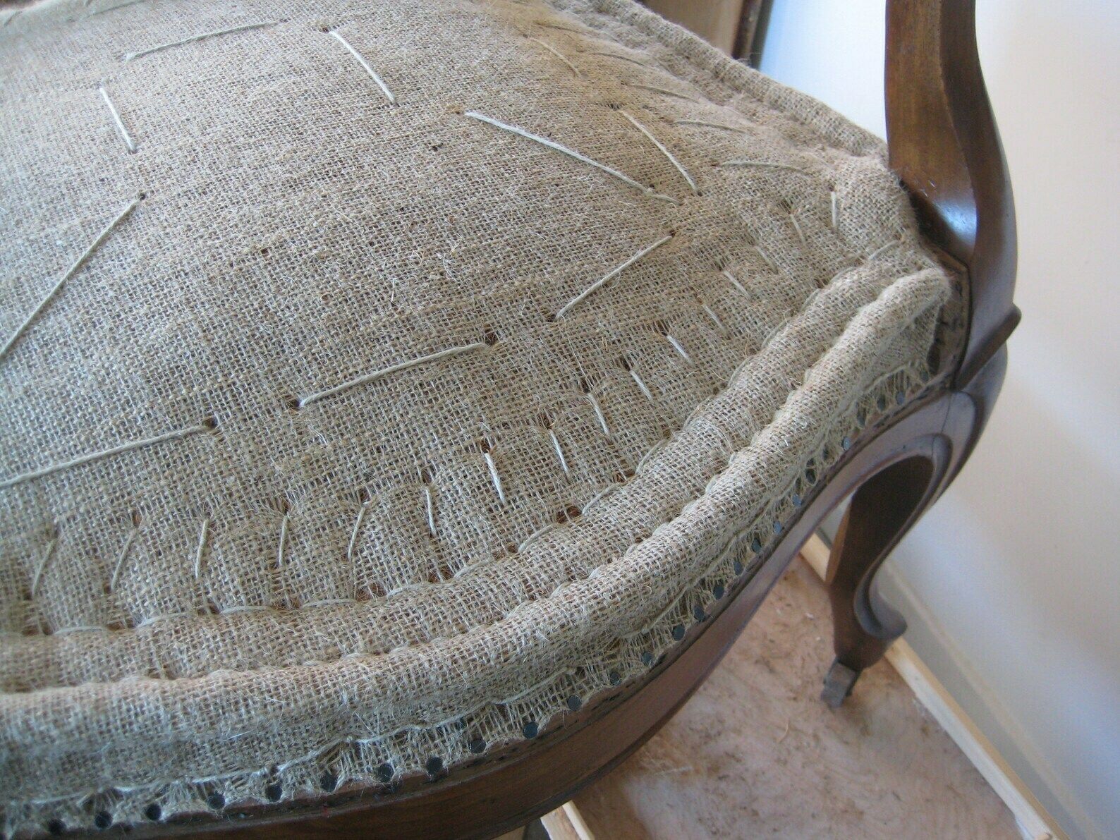 photo furniture Antique Walnut Wingback Fauteuil Armchair, Traditionally Upholstered With Choice Of Fabric