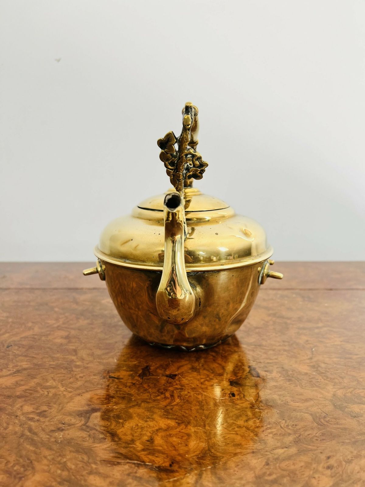 Victorian Quality Brass Spirit Kettle And Stand photo Home Decor
