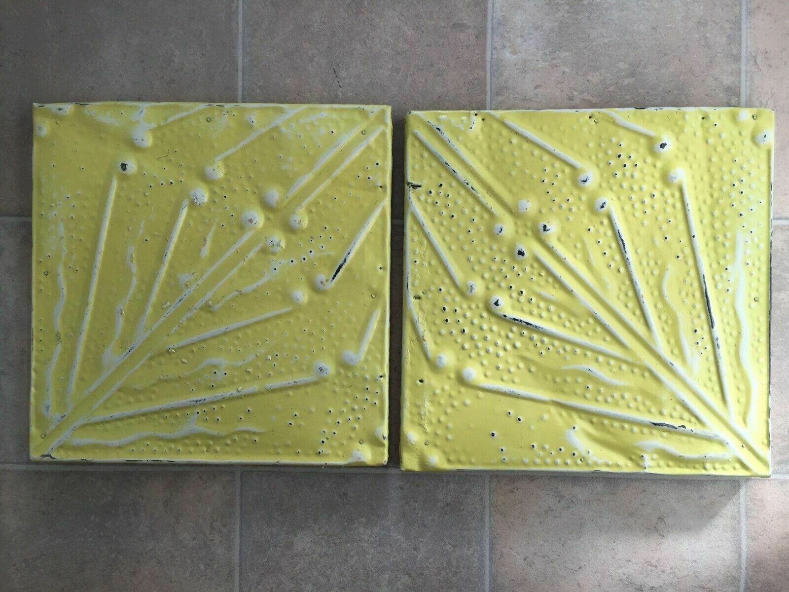 Genuine Antique Vintage Tin Panels Salvaged From New York