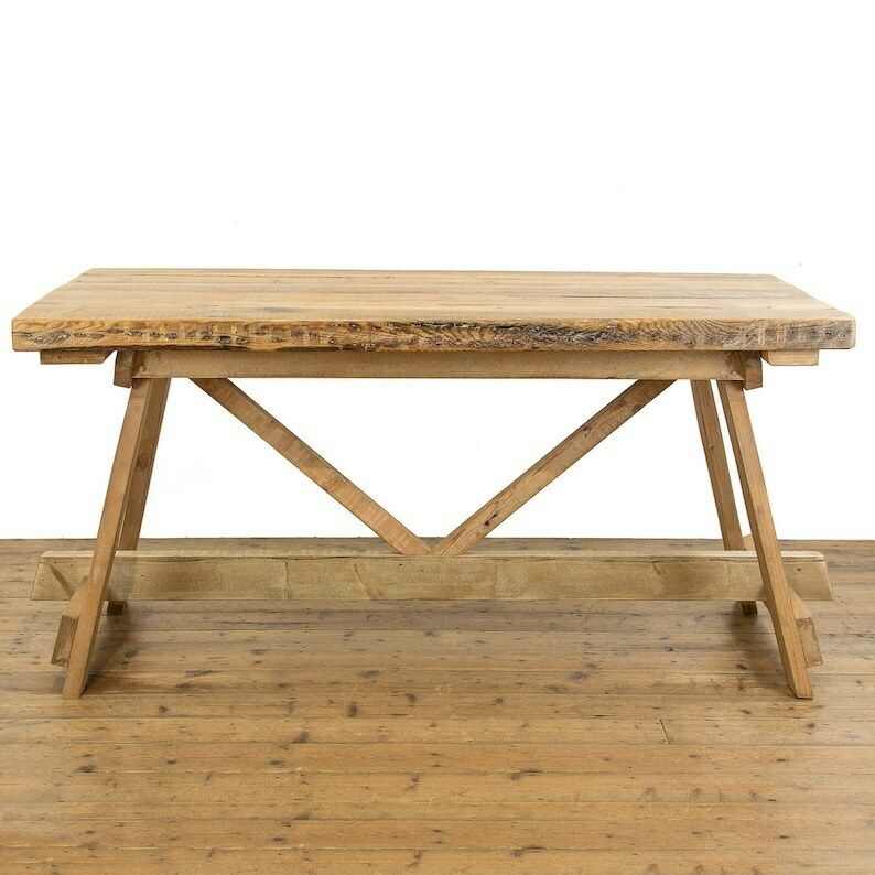 French Farmhouse Style Kitchen Table | Kitchen Table | Dining Table | Pine Tables | Farmhouse Furniture (M 4804) photo furniture