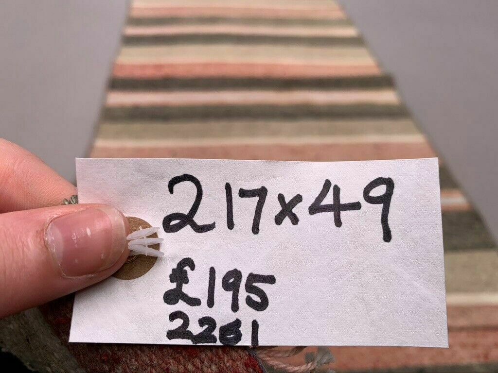Old Turkish Narrow Kilim Runner 217x49 Cm Shabby Chic, Vintage Kelim photo buy