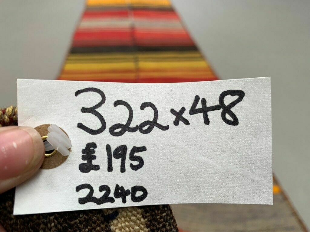 Old Turkish Narrow Kilim Runner 322x48 Cm Shabby Chic, Vintage Kelim photo buy