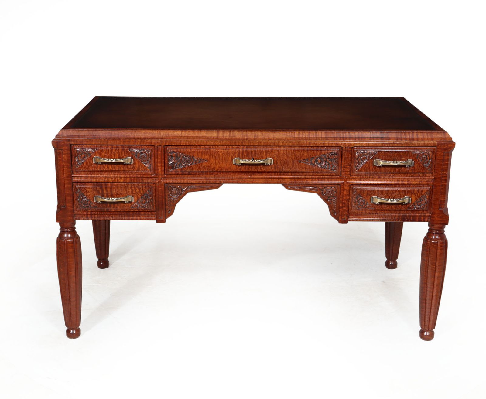 French Art Deco Desk In Pommelle Sapelle photo 3800.0