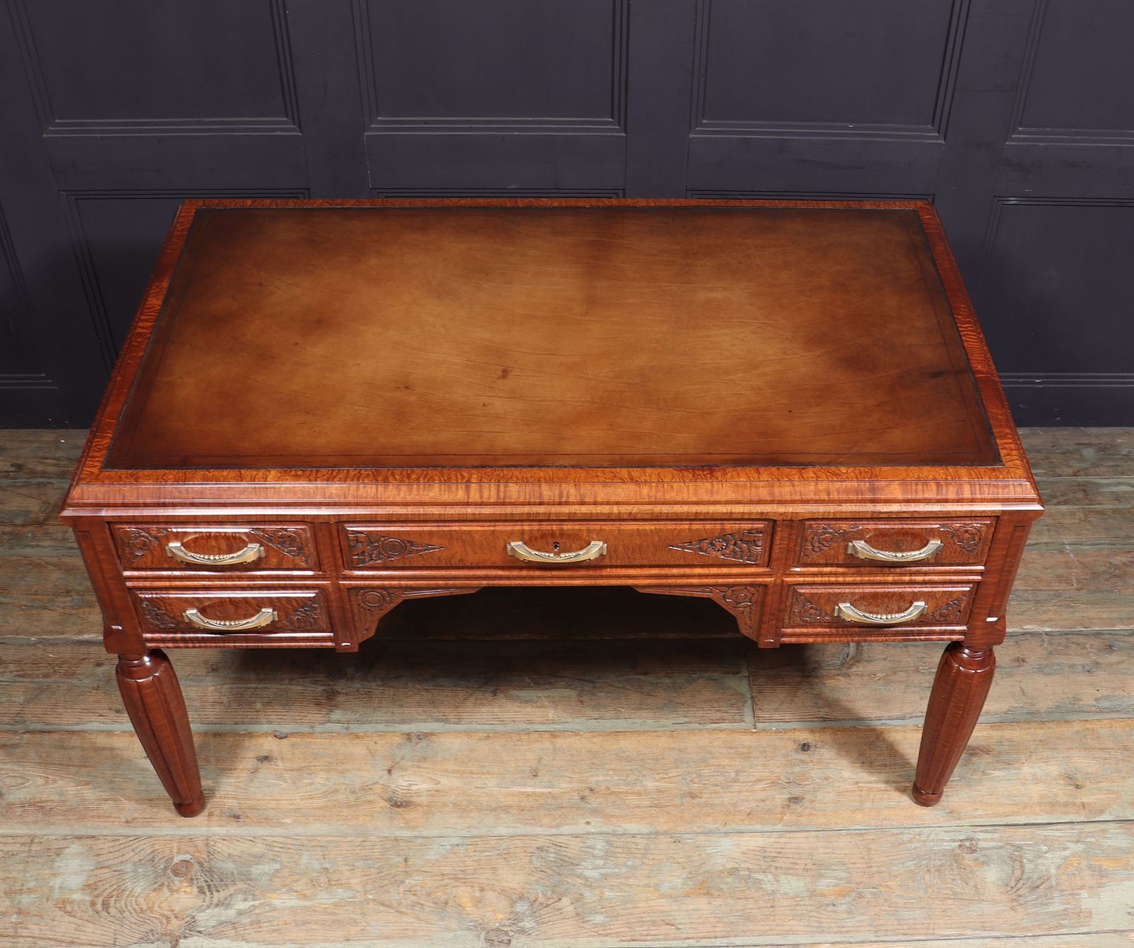 photo for sale French Art Deco Desk In Pommelle Sapelle