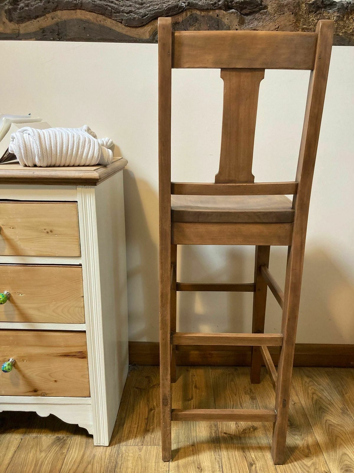Upcycled Tall Wooden Bar Stool End Of Season Clearance Sale!!!! photo vinterior
