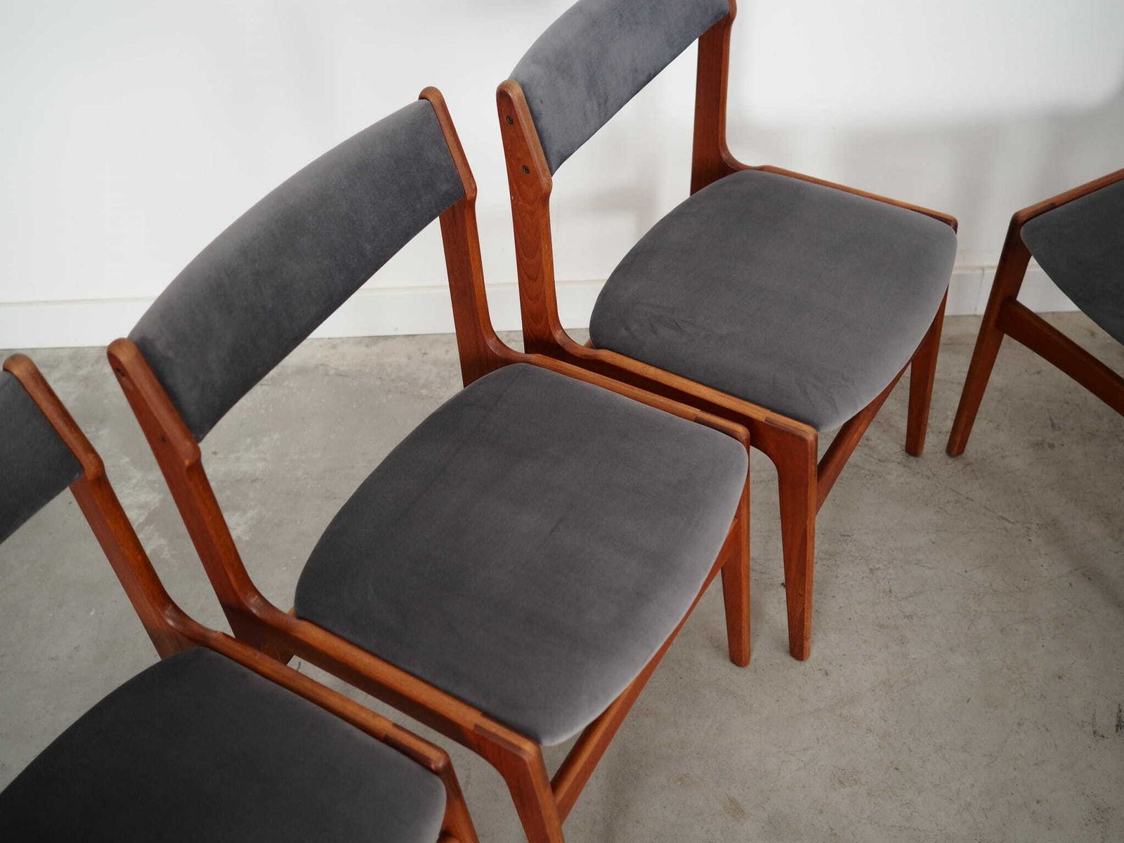 Set Of Six Teak Chairs, Danish Design, 1960s, Production: Denmark photo vintage