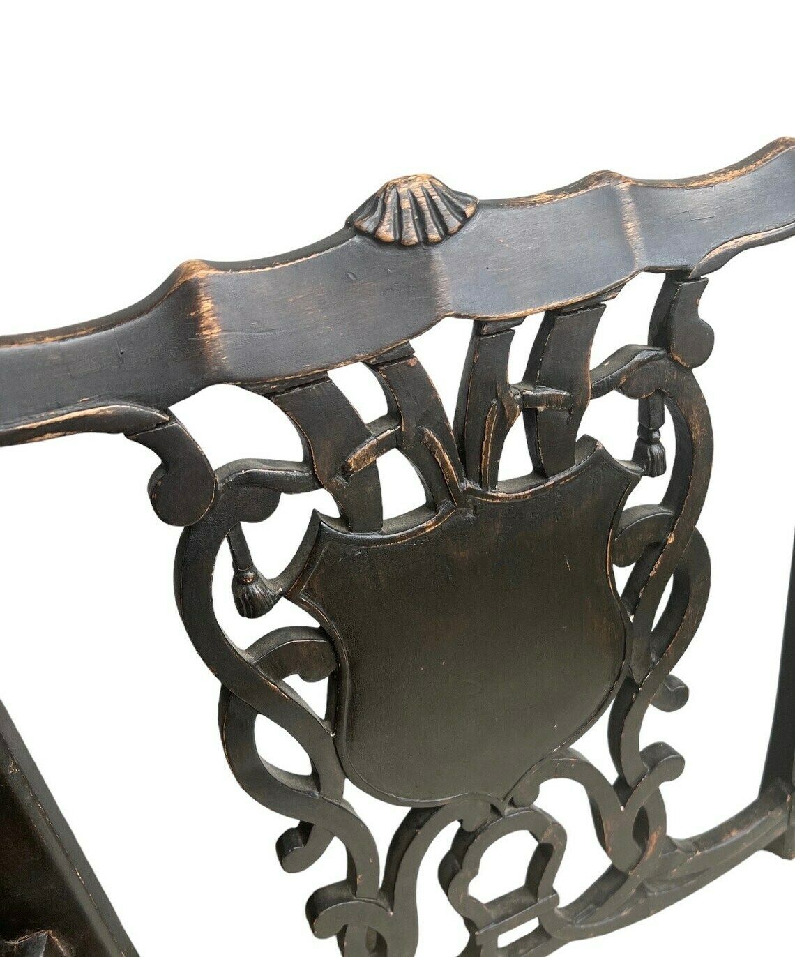 19th Century Chippendale Style Elbow Chair With Herringbone Upholstery photo 200.0