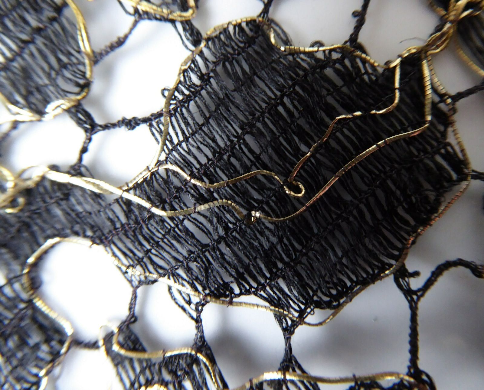 Gold And Black Antique French Lace Fabric   Dressmaking Lace   Vintage Lace photo vintage