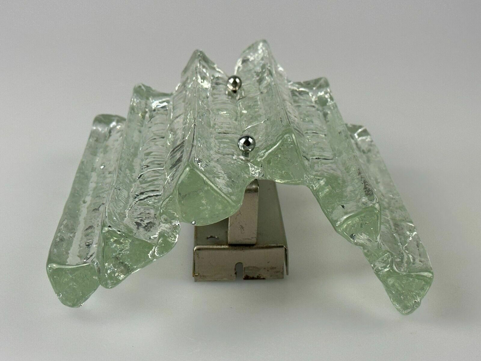 photo for sale 60s 70s Wall Lamp Wall Sconce Fischer Leuchten Germany Ice Glas Design