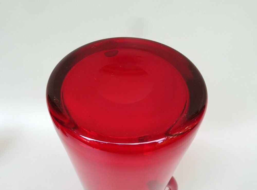 779.45 Water Jug With 7 Glasses In Red By Reijmyre Sweden, Designed  By Monica Bratt, Sweden, 1950s, Set Of 8 photo