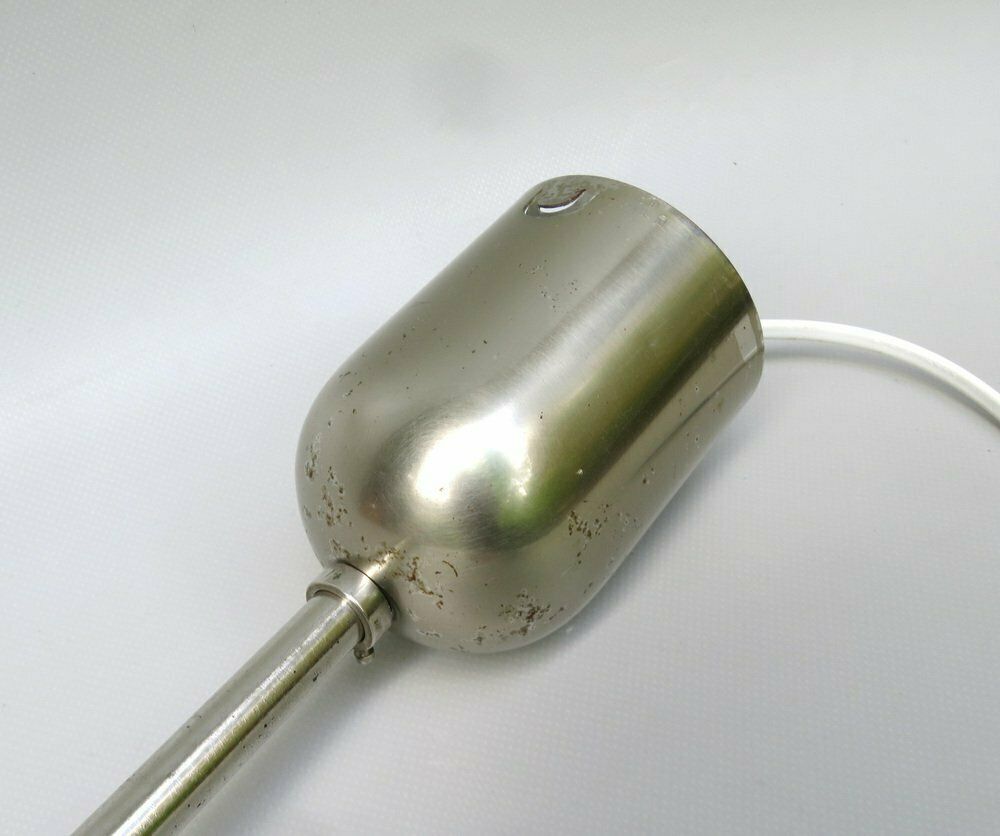 Lighting Bauhaus Ceiling Lamp In Opalinglas & Nickel Plated From Wmf Ikora, 1920s photo