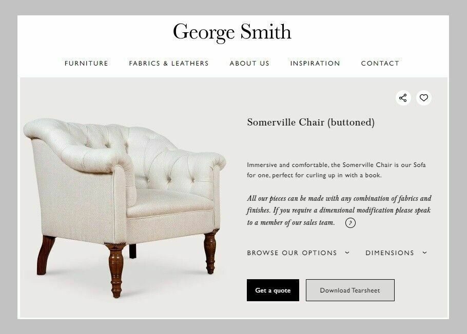 George Smith Somerville Brown Leather Chesterfield Armchair photo furniture