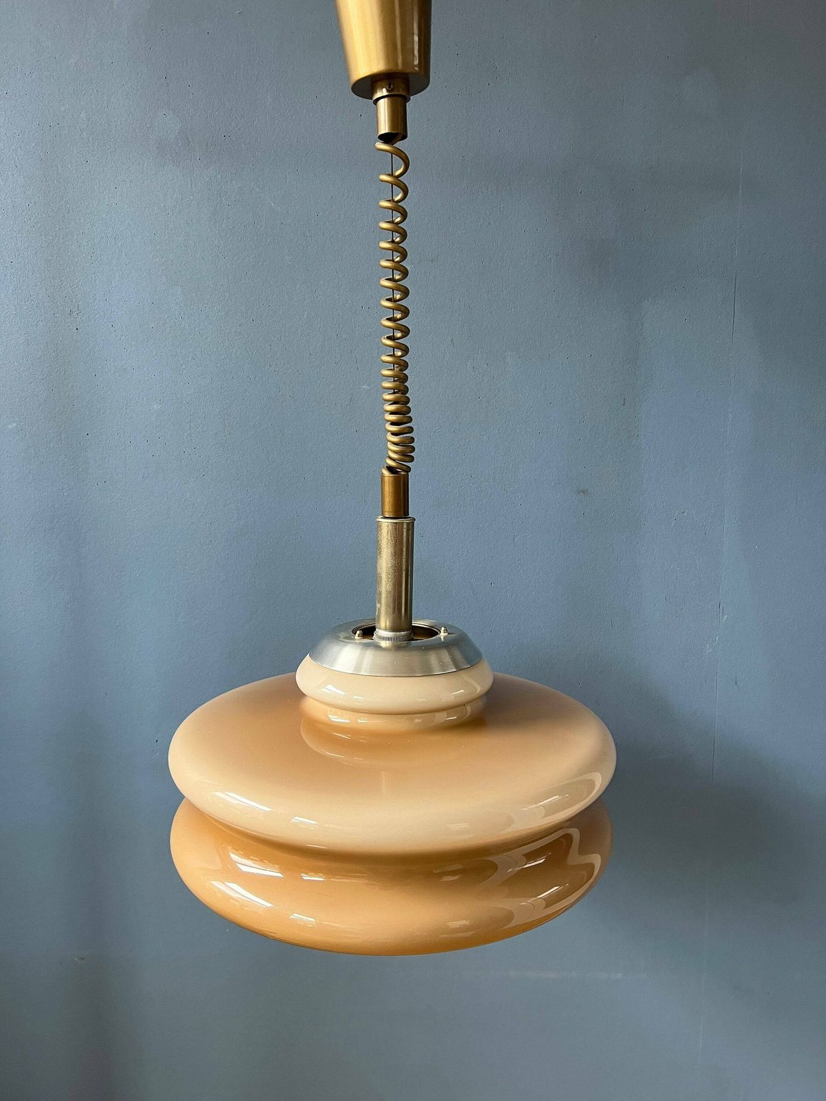 Vintage Space Age Hanglamp Van Herda Met Acrylglazen Paddenstoelkap photo 305.0
