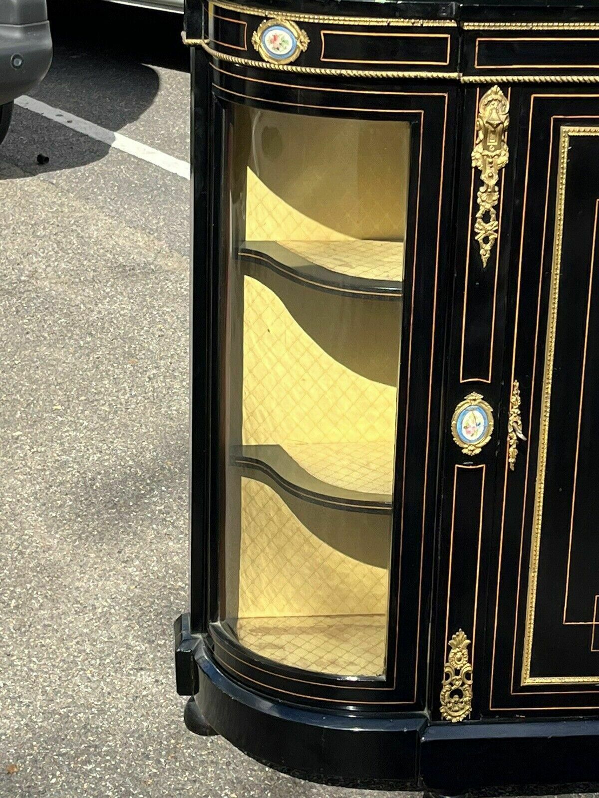 Victorian French Empire Credenza With French Porcelain Plaques. photo buy