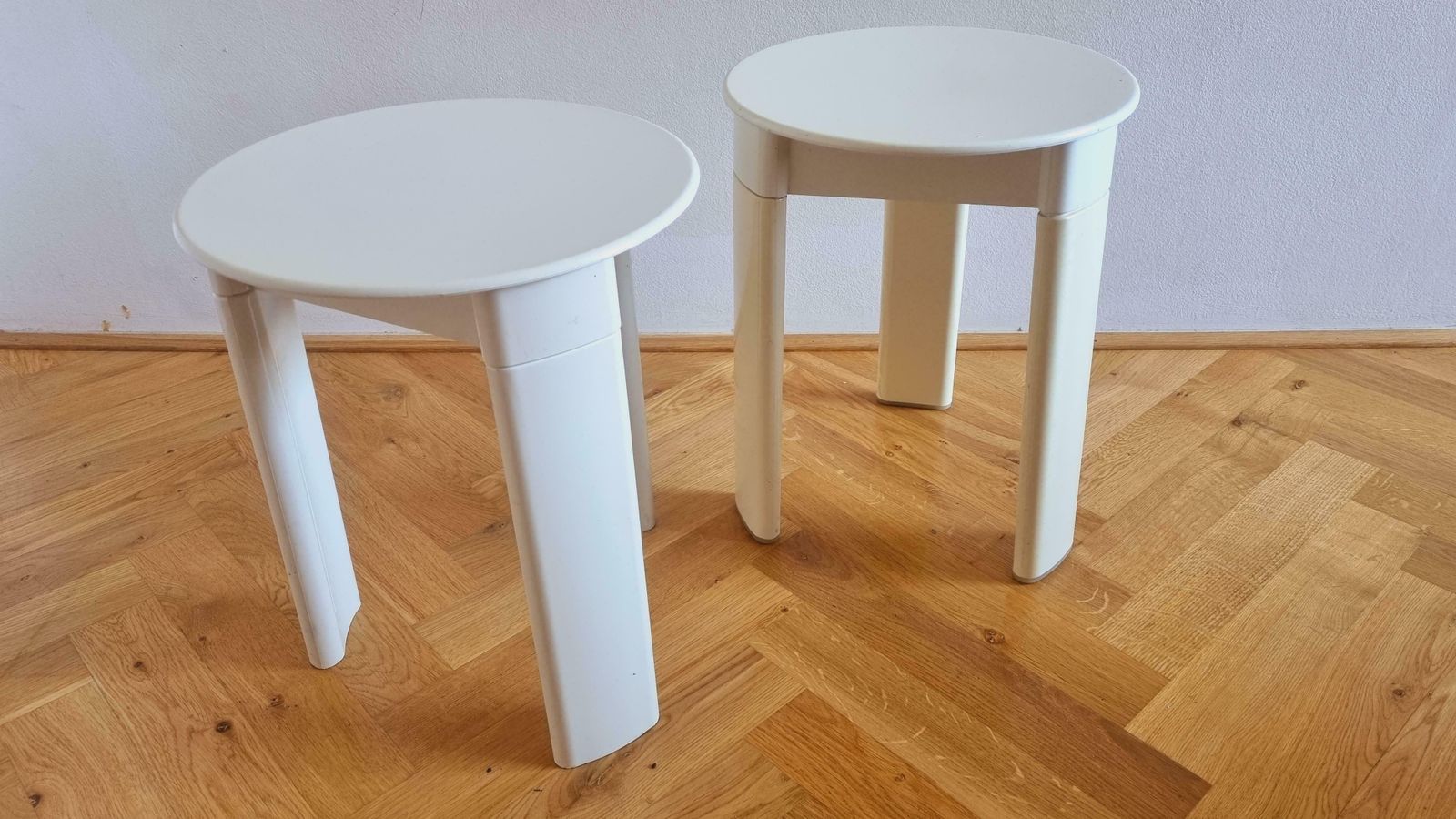 372.0 Pair Of Midcentury Stools Or Side Tables Trio, Olaf Von Bohr, Gedy, Italy, 1970s photo