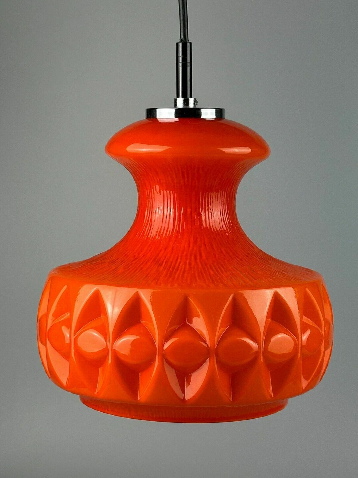 60s 70s Peill & Putzler Hanging Lamp Ceiling Lamp Glass Space Design Lamp photo for sale