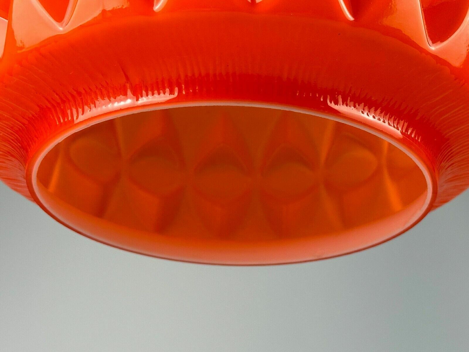 photo furniture 60s 70s Peill & Putzler Hanging Lamp Ceiling Lamp Glass Space Design Lamp