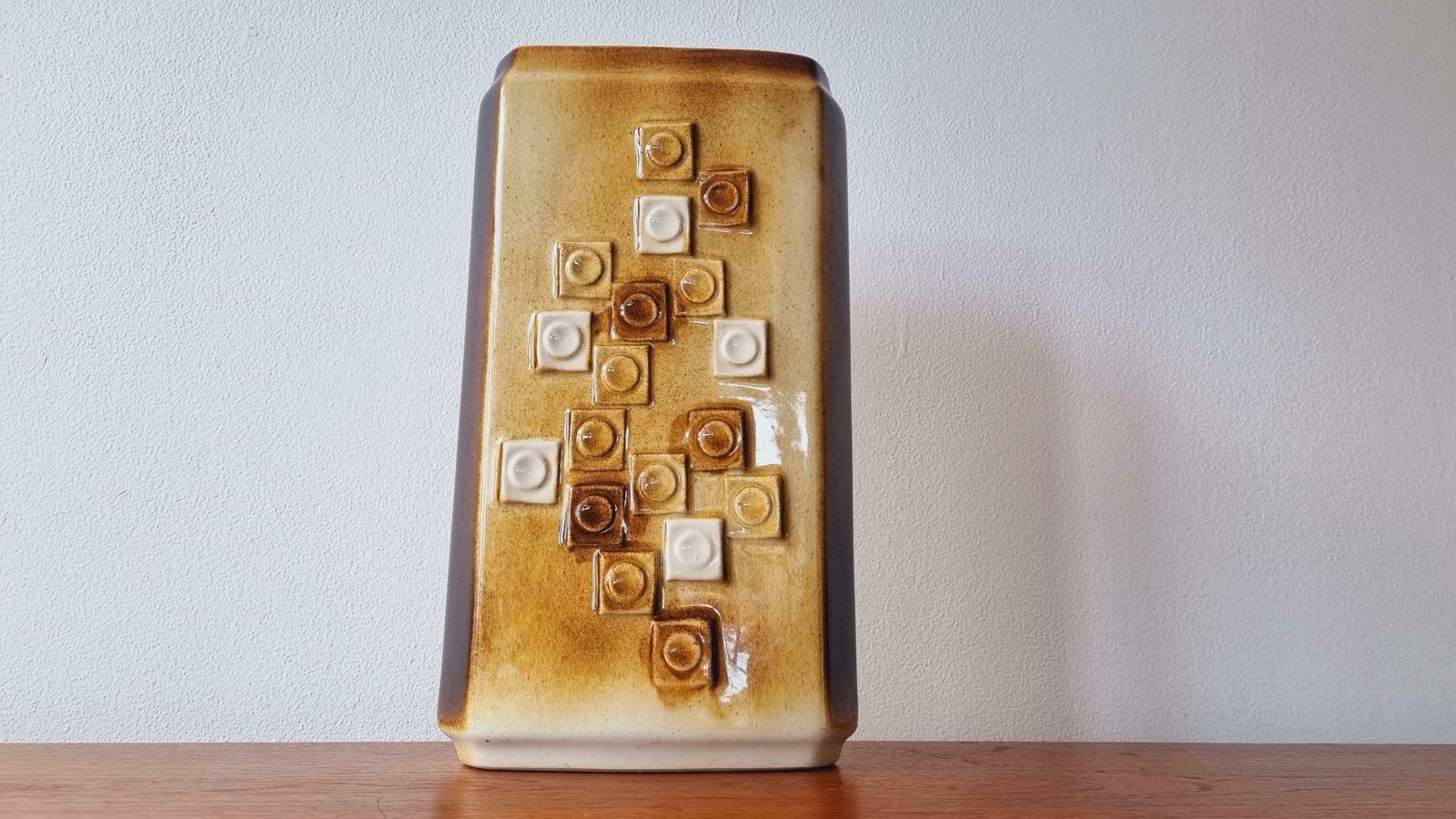 Rare Midcentury Ceramic Vase Mosaic, Ditmar Urbach, 1970s photo vinterior
