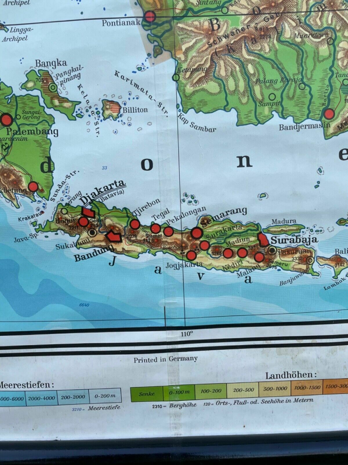 Vintage South & East Asia Geographical Roll Down School Map Chart Geography photo vinterior