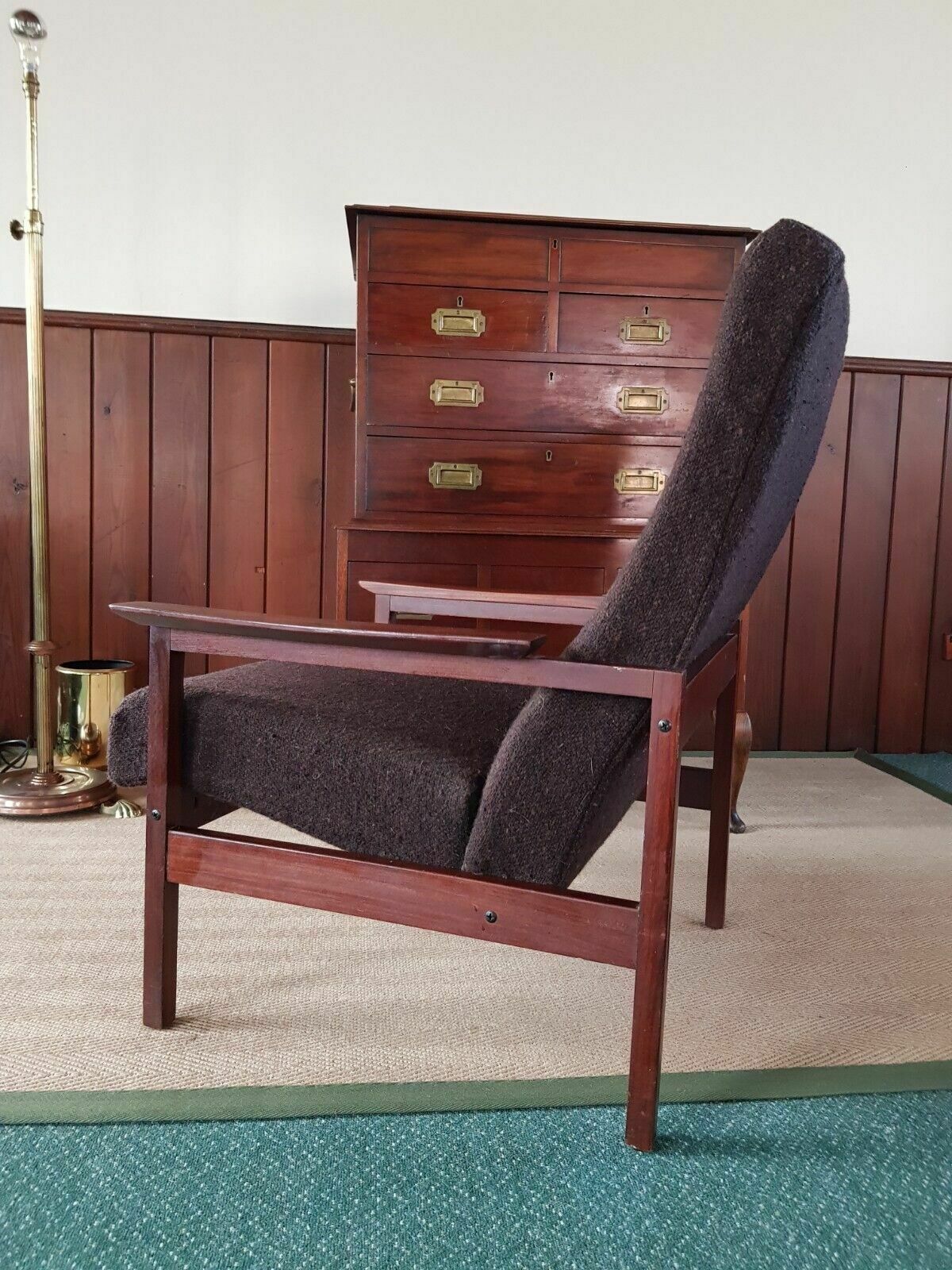 photo buy Teak 'Kyoto' Armchair Chair And Two Tables By Guy Rogers. 4 Pieces
