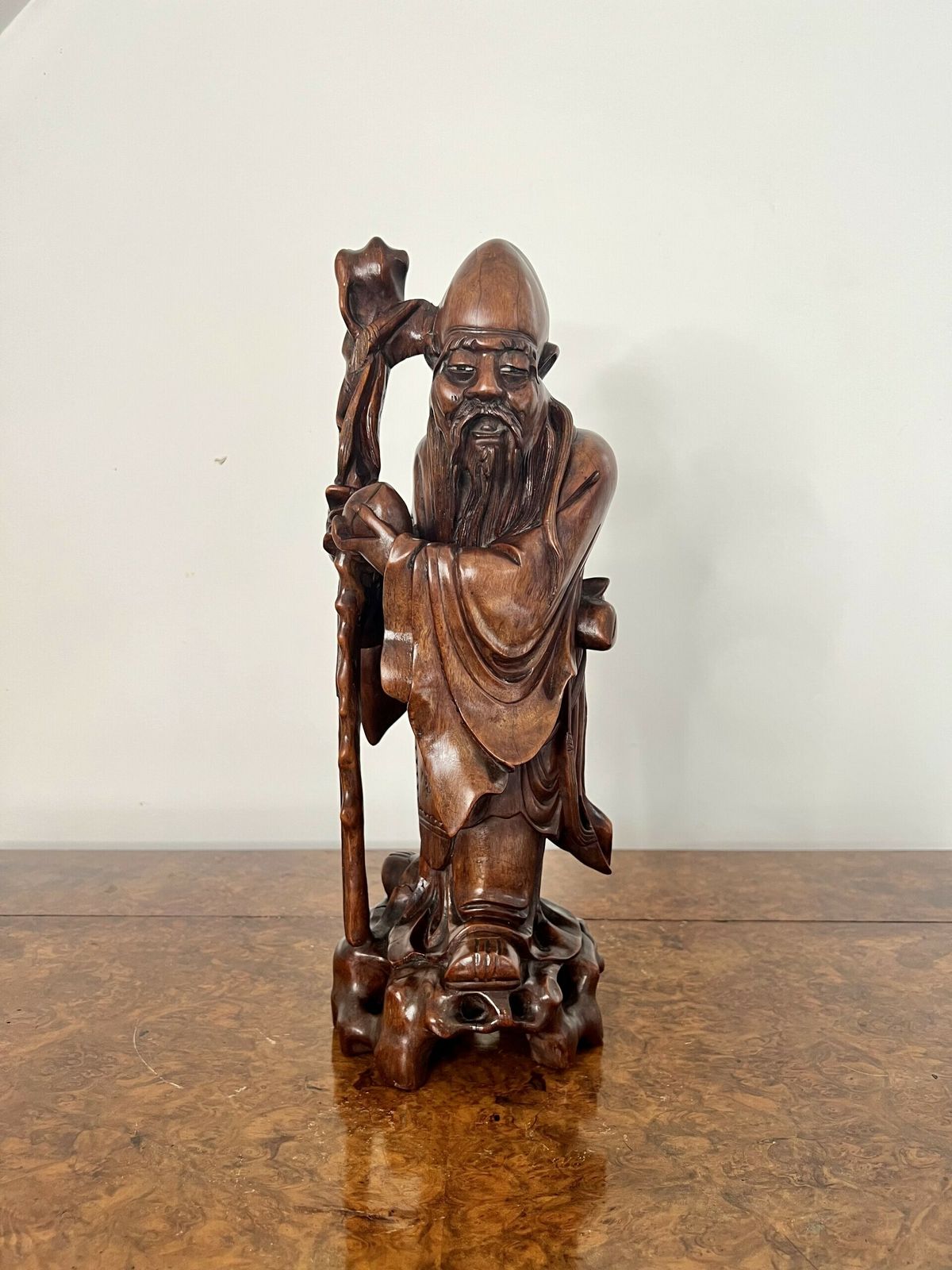 Fine Quality Large Antique Chinese Carved Hardwood Figure photo Home Decor