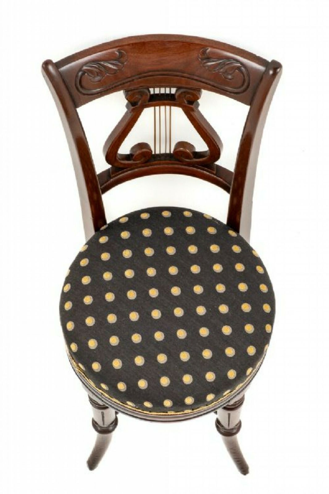 William IV Piano Stool Revolving Chair Seat Mahogany photo for sale
