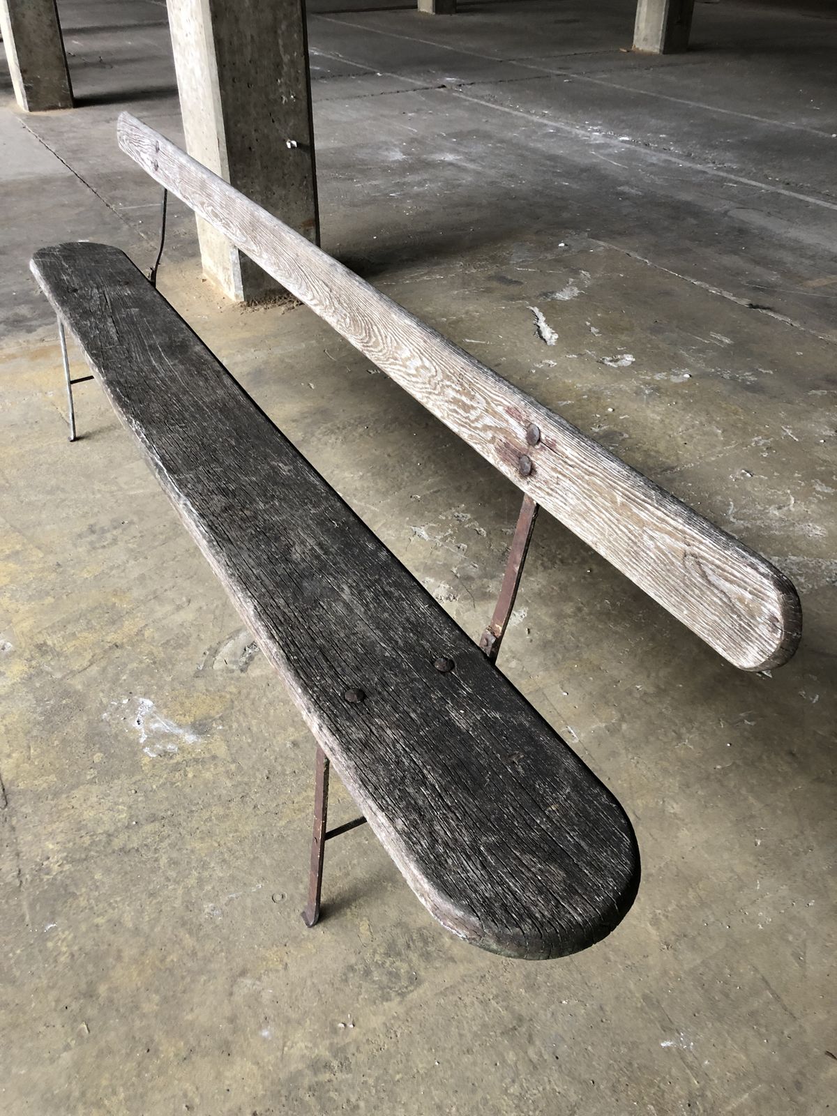 Long Garden Bench In Original Good Condition, 1950s photo Garden Furniture