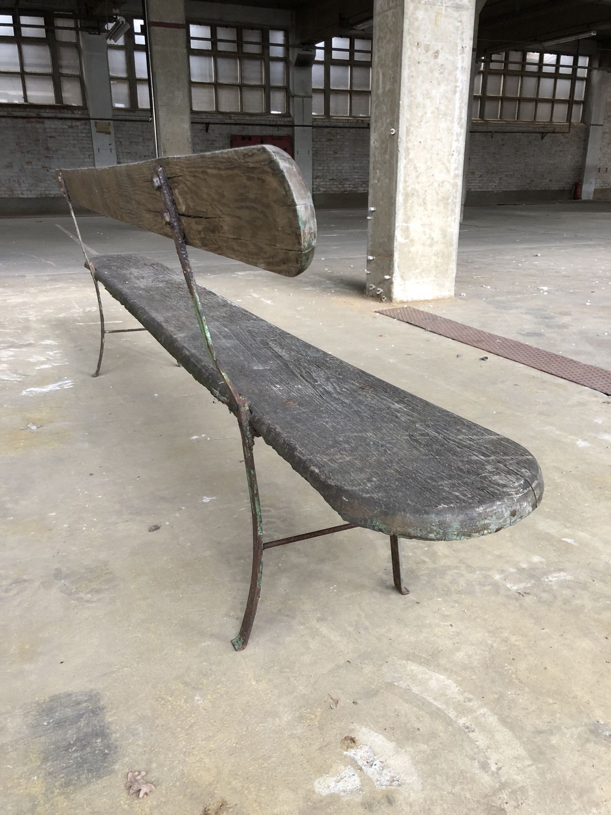 850.0 Long Garden Bench In Original Good Condition, 1950s photo