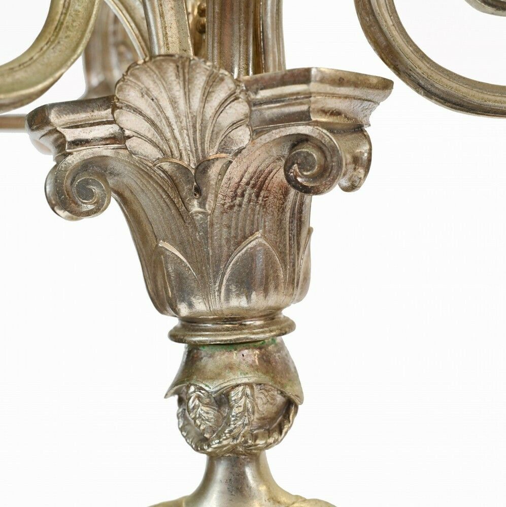 1650.0 Pair Silverplate Candelabras   2.5 Ft English Victorian Maidens photo