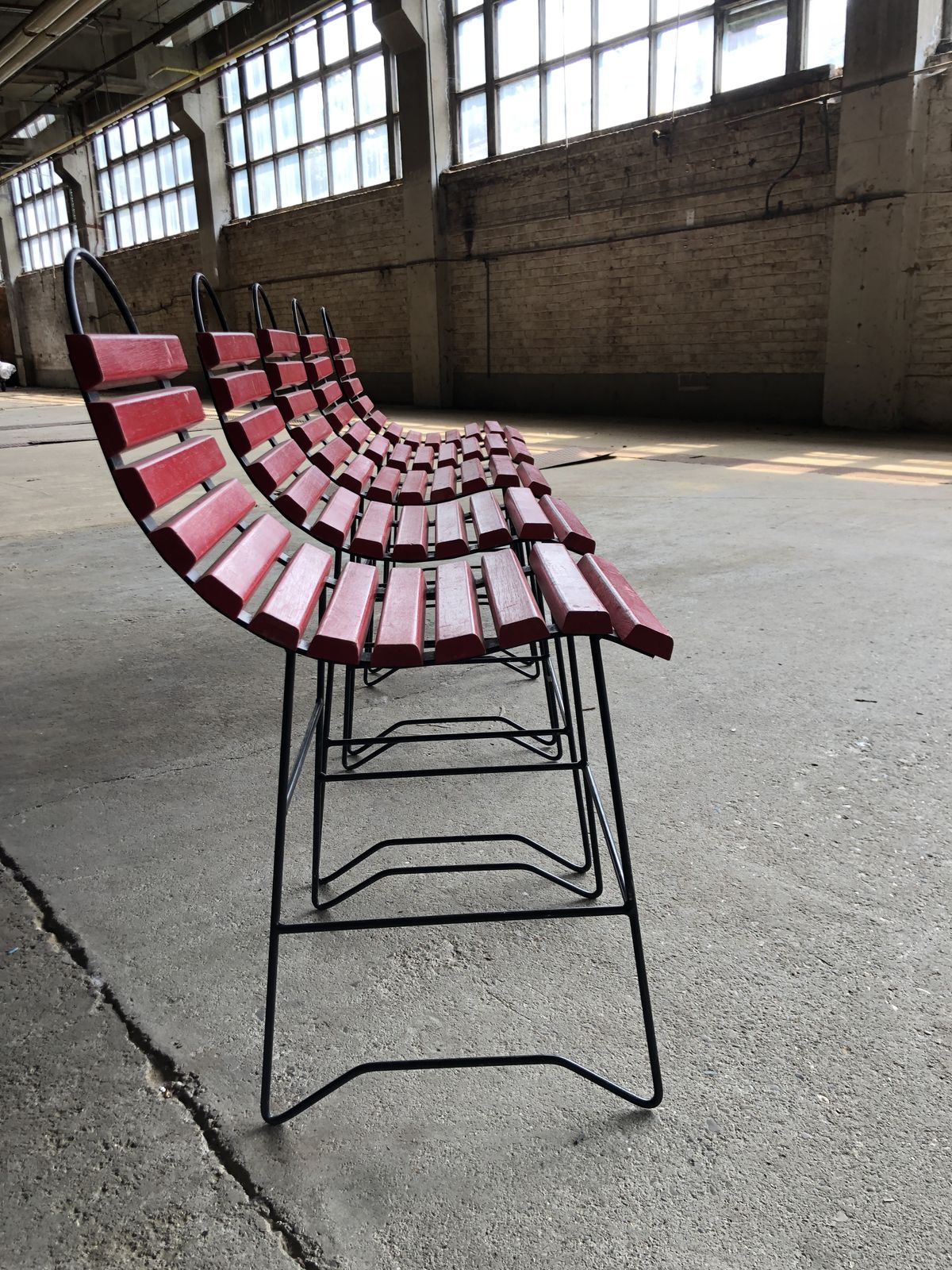 Playful Dining Chairs With Wooden Slats, 1960s, Set Of 5 photo Furniture