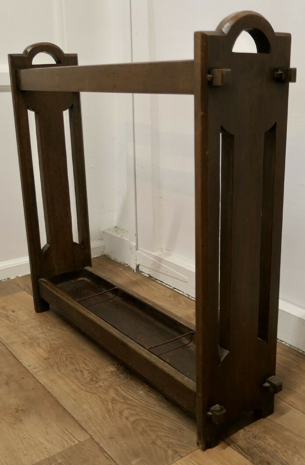 An Arts And Crafts Oak Hall Stick Or Umbrella Stand photo Home Decor