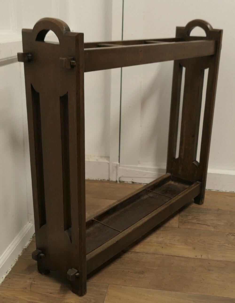An Arts And Crafts Oak Hall Stick Or Umbrella Stand photo 1380.0