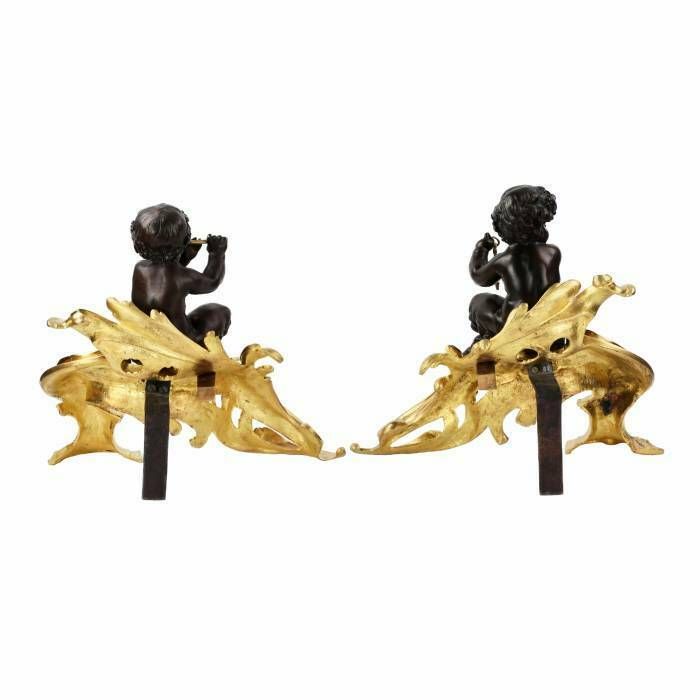 Pair Of Firewood Cabinets In Chiseled, Gilded And Patinated Bronze In The Louis XV Style photo 2992.0