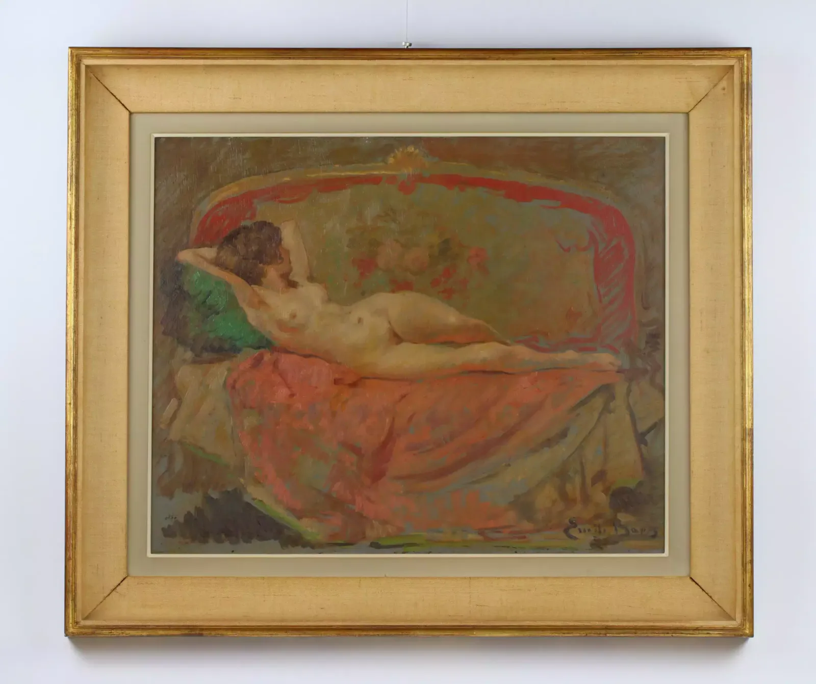 Emil Bayes (Emile Baes). 1889 1953 Nude On A Canape. photo furniture