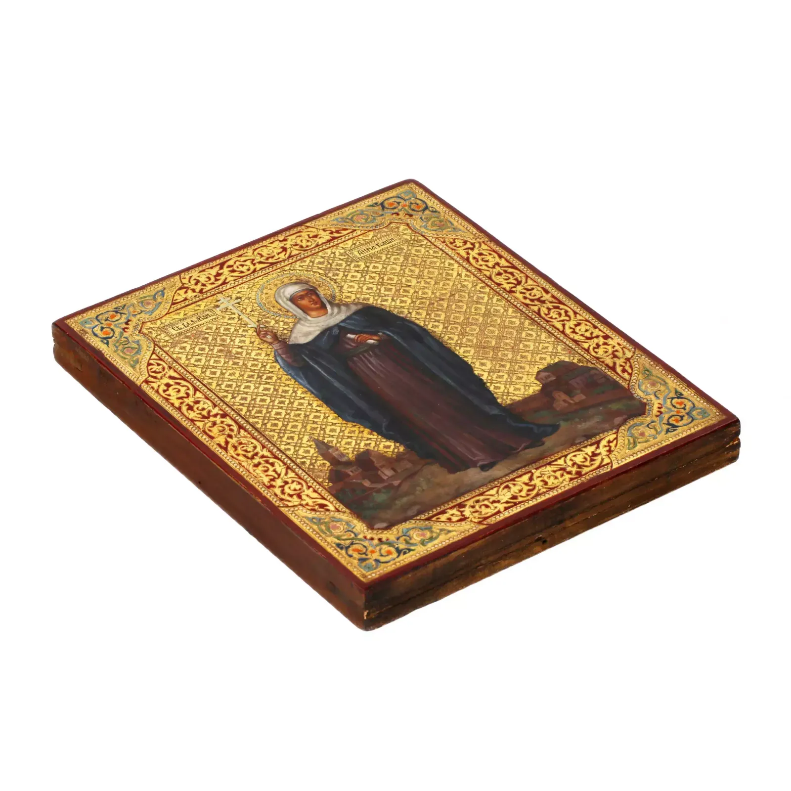 Icon Of The Holy Great Martyr Anna Of Kashinsky, Turn Of The 19th 20th Centuries photo furniture