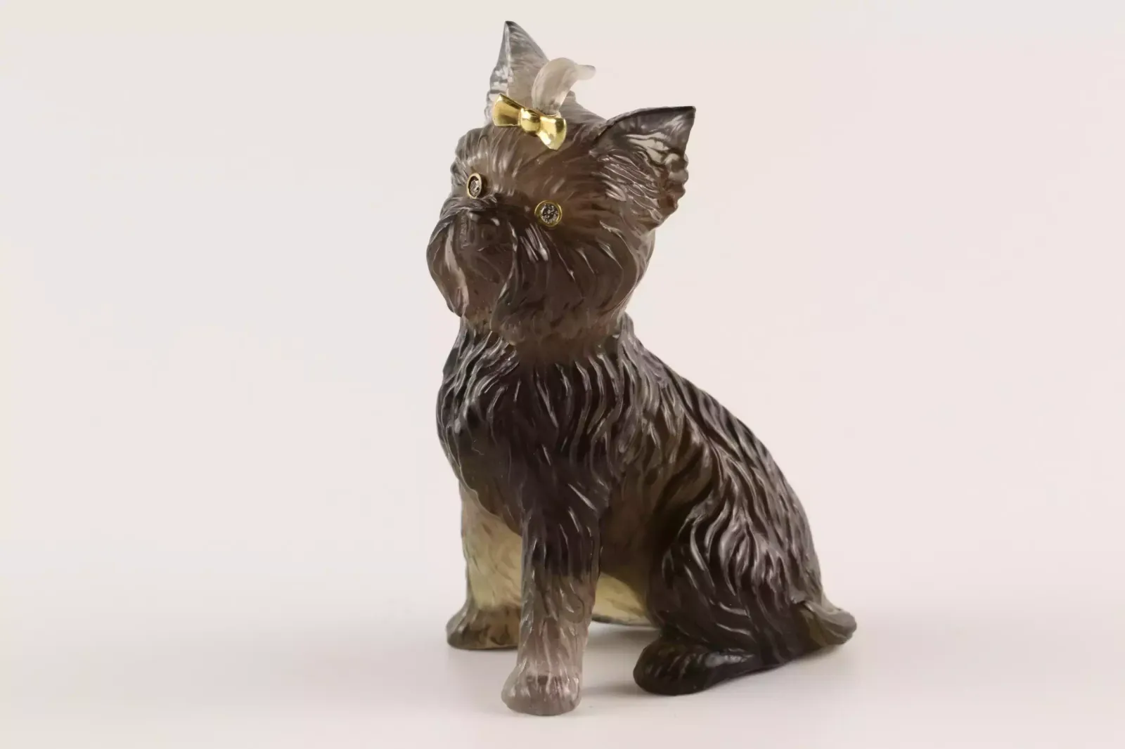 Stone Cut Figurine "Yorkshire Terrier" In The Style Of Faberge 20th Century. photo 1711.0