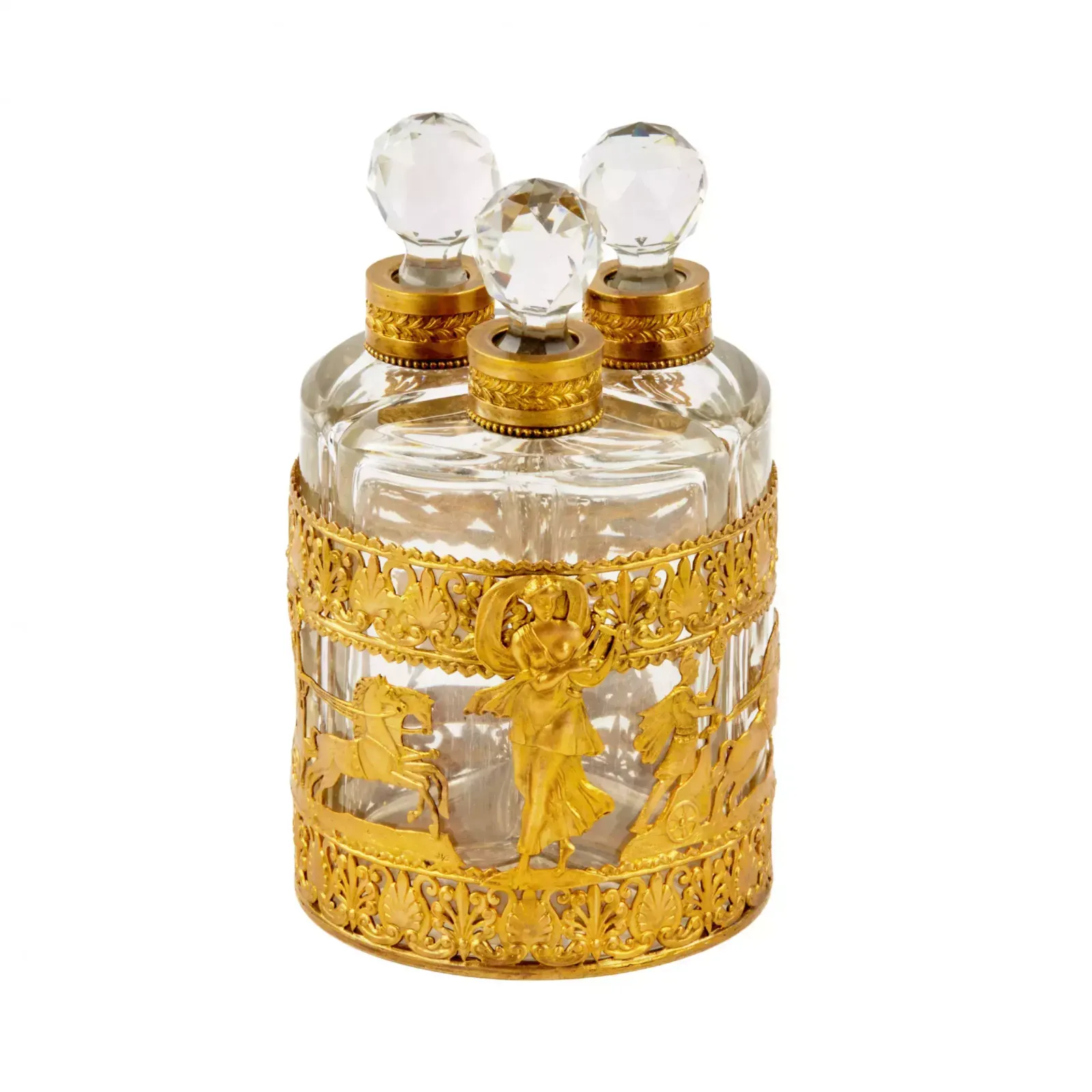 Perfume Set For Three Bottles, Early 20th Century photo Home Decor